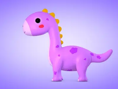 Dinosaur Low-poly 3D model 3