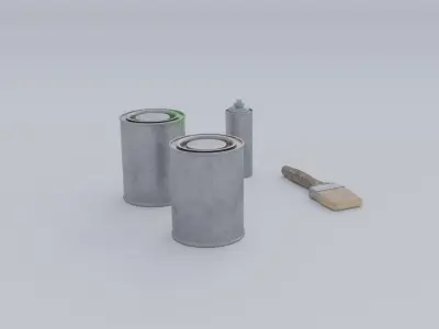 Painting Tools Low-poly 3D model
