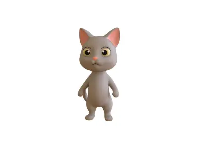 Cartoon Cat v001 3D model