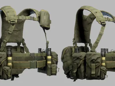 Tactical Vest Low-poly 3D model order