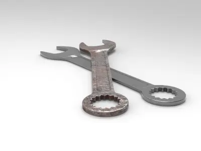 Combination Wrench Low-poly 3D model get