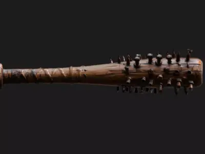Post-Apocalyptic Spiked Baseball Bat 3D model