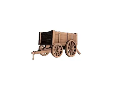 Wooden Cart 3D Printable Model 3D model purchase