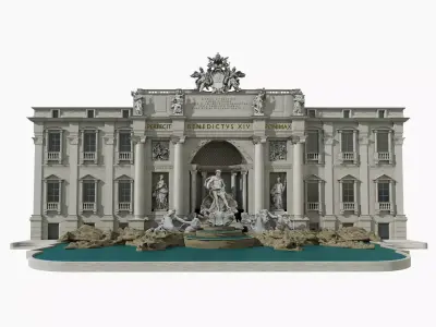 Trevi Fountain 3D model purchase