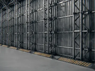 Hangar 01 PBR Low-poly 3D model