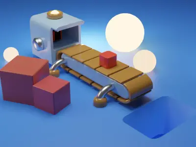 Conveyor Belt Free 3D model