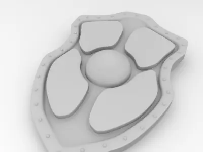Medieval Shield 3D model 2