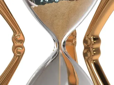 Hourglass01 gold hourglass 3D model