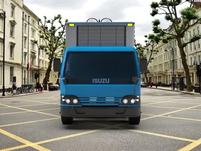 Isuzu truck 3d model Low-poly 3D model