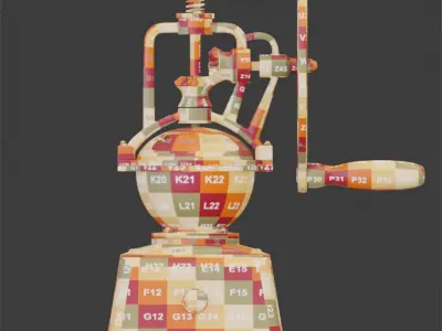 Vintage manual coffee bean grinder 3D model