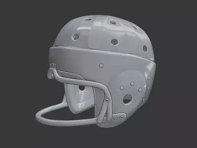 Vintage Leather Football Helmet Retro 3D Printable  3D print model