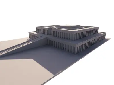 somer ancient pyramid-Ziggurat Temple  3D model