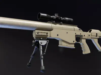 Truvelo Amris Rifle Low-poly 3D model