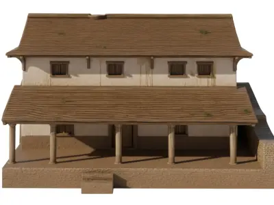 Traditional Nepalese Village House PBR Game Ready 3D Model