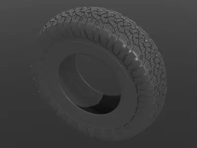 BF Goodrich AT KO2 Offroad Tire 3D Model 3D model in Modo 3D model