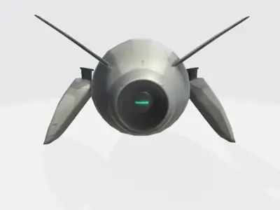 Alien drone Low-poly 3D model