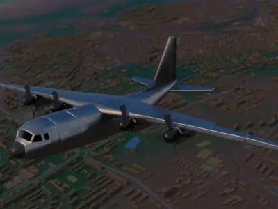 Military planes Low-poly 3D model