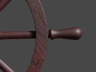Wooden helm 3D model