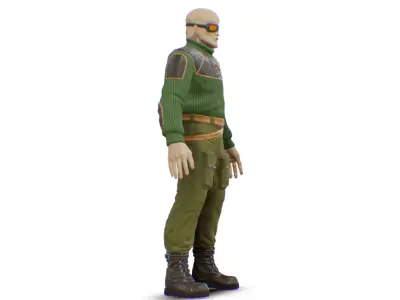 Male Military Cloth - Soldier Sweater - Rookie Man Character 3D model