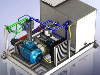 Hydraulic Power Unit Free 3D model