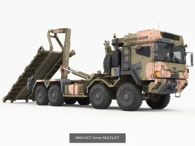 Military armored trucks MAN HX  series 3D Model Pack