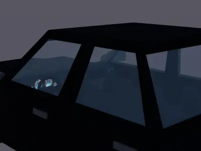 Maia Seven Low Poly Cars with Six Seats   Low-poly 3D model