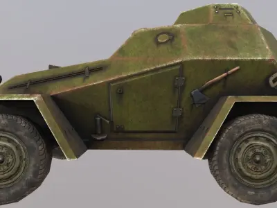 Armored car BA-64 Low-poly 3D model