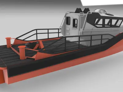 Work Boat Palfinger Marine 3D model
