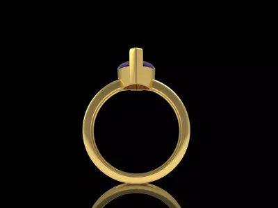 Marquise Diamond Ring 3D print model