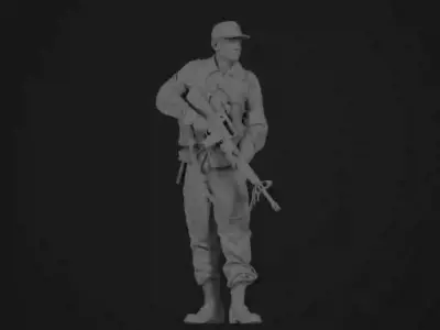 American Soldier Figure 3D Printable STL 3D print model