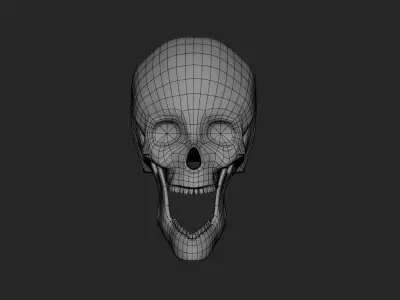 Skull Axe 3d model 3D model