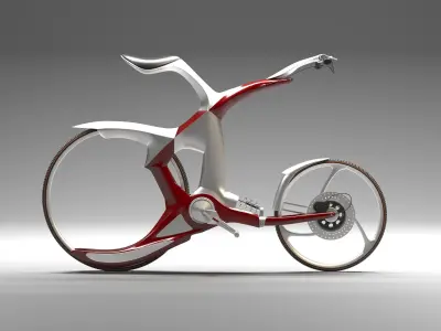 Eco Bike Low-poly 3D model
