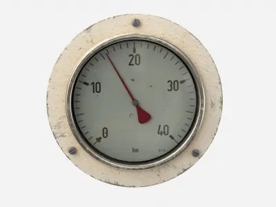 Gauges bundle Low-poly 3D model