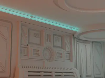 sci fi corridor 3D model 162