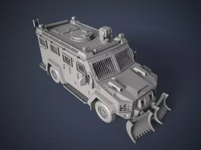 Armored Tactical Truck Type-1 HighPoly 3D model