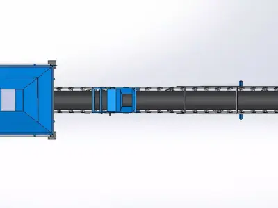 Stone and sand conveyor system 3D model
