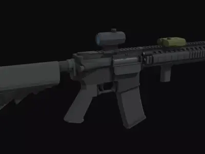 M4A1 Tactical Low Poly Low-poly 3D model purchase