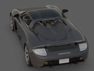 2004 Porsche Carrera GT 3D Model  Analog Supercar Perfection 3D model