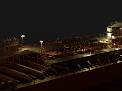 Oil Tanker Product Low-poly 3D model