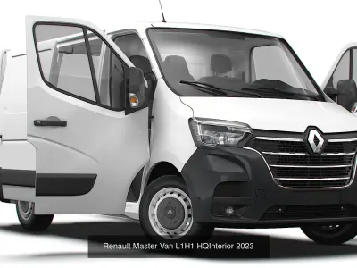 Renault Master Van L3H2 HQInterior 2023 3D Model Collection