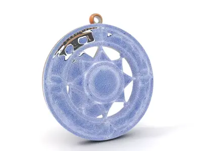 Antique Compass Amulet model pack Low-poly 3D model