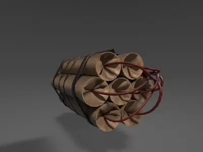 Remote Dynamite Low-poly 3D model