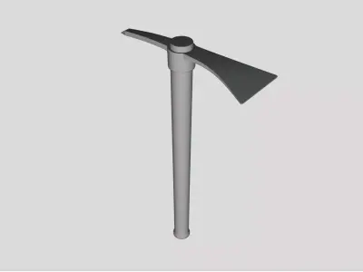 Pick Mattock - Geometry Only No Textures No Materials 3D model