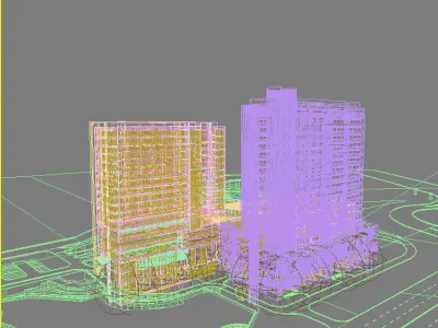 Hospital Building 3D model 5