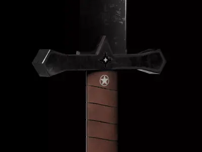 Sword 3D Model Low-poly 3D model Free low-poly 3D model