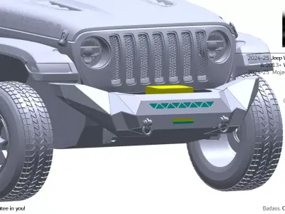 2025 GMC SIERRA 2500HD datamen X-BOW Series Front Bumper 3D CAD Free 3D model