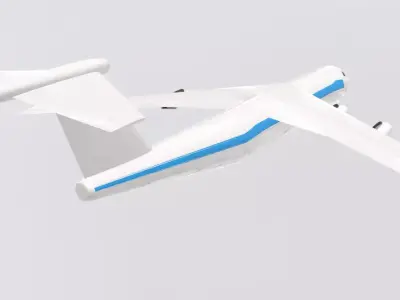 Fictional Heavy Cargo Aircraft Il-76 Inspired series Low-poly 3D model