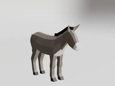 LowPoly Farm Animals Low-poly 3D model purchase