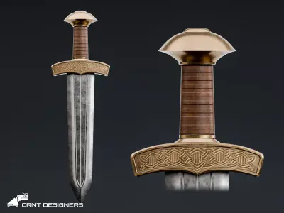 Viking Knife Blade - Ancient Melee Blade Low-poly 3D model