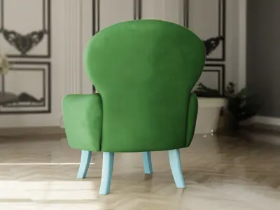 Furniture Accent Chairs Bohemian 009 Low-poly 3D model
